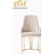 Elif Sandalye Capris Premium Metal Ayaklı Sandalye – Modern Tasarım, Döşemeli Konfor ve Zarif Detaylar