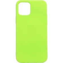 (5562) Neon Yeşil Lansman Silikon Içi Kadife Telefon Kılıfı 11 ile Uyumlu