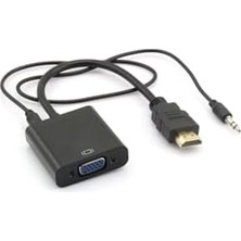 4488 Hdmı To VGA Ses Destekli Monitör Dönüştürücü Kablo Çevirici Adaptör