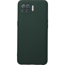 Mossem Oppo Reno 4 Lite Kılıf Nano Içi Kadife Silikon - Koyu Yeşil