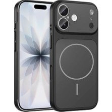 17 ile Uyumlu Kılıf Şarj Özellikli Kamera Lensli 1.8mm Ince Sert Formen Kapak Siyah