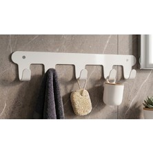 Dreamax 5 Kancalı Modern Metal Banyo Havlu Askısı