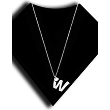 Roxx Jewellery 925 Ayar Gümüş Kalp Sallantılı W Harf Kadın Kolye