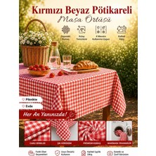 Ases Design Kırmızı Pötikareli Piknik Örtüsü
