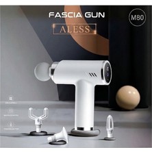 Aless Fascıa Gun Masaj Aleti M80 3 Başlıklı Profesyonel Masaj Tabancası