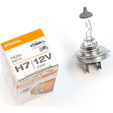 Bross Otomotiv Kısa Uzun Far Sis Lambası Için Osram Orıgınal 64210 H7 12V 55W PX26D Halojen H7 Far Ampulü Tırnaklı