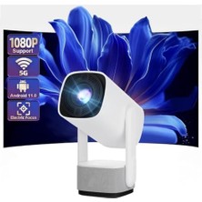 Taşınabilir Projeksiyon Dahili Hoparlör Ps5 ve Xbox Bağlantılı Oyun Sinema Projektör Full Hd 4K 1080P/2K/4K Destekli Ev Sinema Ofis Toplantı Fuar Sunum K2