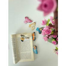 Tiny Stories TR Mıknatıslı Kitap Ayracı - Kelebek Temalı-2 6 Adet - Magnetic Bookmark Page Marker