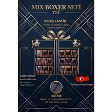 Mercan İç Giyim Erkek Boxer Karışık Desenli 3'lü Set Pamuk Boxer Mix