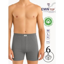 Erkek Boxer Short 6'lı - Gri Boxer Şort