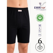 Erkek Boxer Short 6'lı - Siyah Boxer Şort