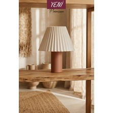 Nazze Sugi Kahverengi Masa Lambası Modern Abajur