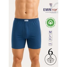 Erkek Boxer Short 6'lı - Indigo Boxer Şort