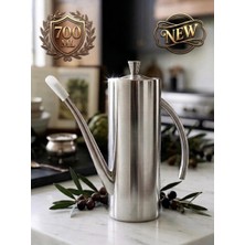 Numax 304 Lüks Paslanmaz Çelik Yağdanlık-Demlik 700 ml ,ateşe Uygun & Şık Sofra & Mutfak Kullanımı