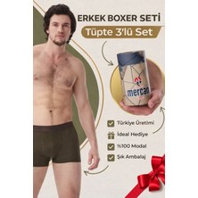 Mercan İç Giyim 3’lü Haki Modal Boxer