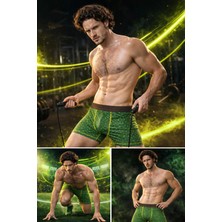 Mercan İç Giyim Matematiksel Desenli Pamuklu Boxer - Iz Yapmayan Bel Lastiği