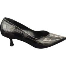 Taşçı Ayakkabı Ventes 5443072Z Kadın 5 cm Topuk Boyu Sivri Burun Kroko Stiletto Ayakkabı