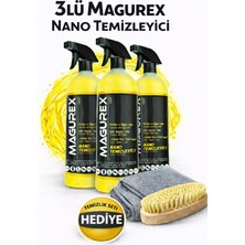 Magurex 3lü Nano Temizleyici Genel Temizlik ve Araç Içi Bakım Seti Fırça ve Bez Hediyeli