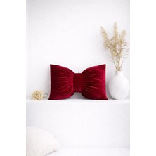 Ases Design Kadife Fiyonk Tasarımlı Dekoratif Kırlent