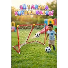 Farbu Oyuncak 3'ü 1 Arada Mega Futbol Kalesi! Taşınabilir Fileli 120CM Toplu Eğlenceli Futbol Kalesi Oyun Seti