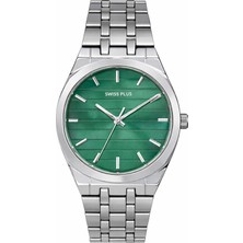 Swiss Plus Erkek Kol Saati - Essential Collection - Model-5 ST2302AGP Green/silver