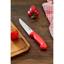 Cooker 29 cm Paslanmaz Çelik Kasap Bıçağı Kırmızı CKR4598