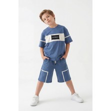 Joy Kids Erkek Çocuk Parçalı Günlük Basic Takım (9-12YAŞ) (Indigo)