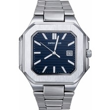 Swiss Plus Erkek Kol Saati - Signature Collection - Model-5 RS23146 Blue/silver