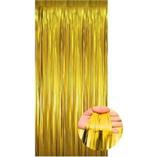 Borapack Metalik Arka Fon Perde Gold