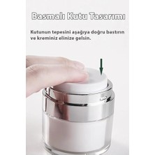 Doldurulabilir Basmalı Şeffaf Cam Krem Kutusu Krem Losyon Sıvı Kabı Pompalı Krem Kutusu Kremlik Organizer