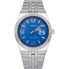 Swiss Plus Erkek Kol Saati - Signature Collection - Model-1 ST3442AGS Blue/silver