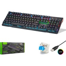 Hadron G605 Gaming Mekanik Rgb Klavye Blue Switch - Siyah