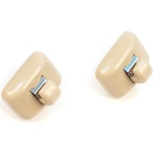 Bross Otomotiv Audi A1 A3 A4 B7 B8 B9 A5 A6 C6 Q2 Q3 Q5 Tt Seat Exeo Için 2x Güneşlik Tutucu Ayak Klipsi Bej Renk