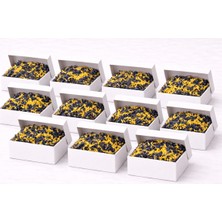 Orbak Kağıtçılık Beyaz Karton Takı Kutusu 9,5x9,5x2 cm – Kapaklı Model | 10 Adet + Taraftar Sarı/Lacivert Kırpıklı