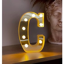 3D Işıklı LED Harf Dekoratif Aydınlatma Büyük Boy C