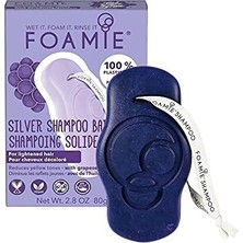 Foamie Silver Linings - Sarı Boyalı Saçlar Için Silver Katı Şampuan 80 G