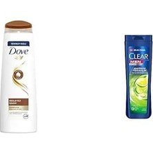 Dove Ultra Care ve Clear Men Şampuan Seti (Besleyici + Kepeğe Karşı, 2X350-400ML)