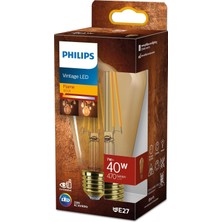 Ledclassic E27 Lamba, Altın, 40 W Yerine Geçer, Sıcak Beyaz (1800 Kelvin), Dekoratif Lamba