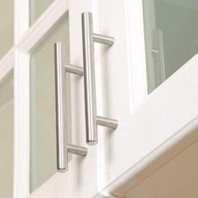 Paslanmaz Metal Kulp, Inox Dolap Çekmece Mobilya Kulbu, Tv Ünitesi Yatak Odası Vestiyer Mutfak Için (96 Mm)