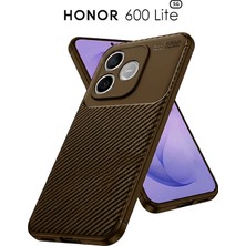 Nezih Case Honor 600 Lite Uyumlu Kamera Korumalı (Karbon Tasarım) Koruyucu Lüx Silikon Kılıf