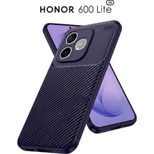 Nezih Case Honor 600 Lite Uyumlu Kamera Korumalı (Karbon Tasarım) Koruyucu Lüx Silikon Kılıf