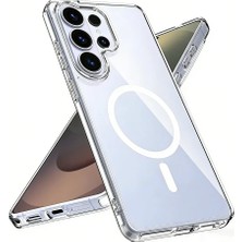 Nezih Case Samsung Galaxy S26 Ultra Magsafe Wireless Kablosuz Şarj Destekli Şeffaf Sert Koruma Kılıf
