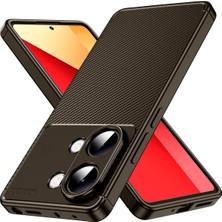 Nezih Case Poco X8 Pro Max Uyumlu Kamera Korumalı (Karbon Tasarım) Koruyucu Lüx Silikon Kılıf