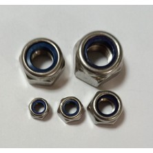 Norm M12 Paslanmaz Inox Fiberli Somun Dın 985 A2 - (20 Adet)