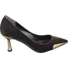 Taşçı Ayakkabı Ventes 8641712Z Kadın Sivri Burun 7 cm Ince Topuk Metal Detaylı Stiletto Ayakkabı
