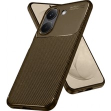 Nezih Case Poco X8 Pro Uyumlu Kamera Korumalı (Karbon Tasarım) Koruyucu Lüx Silikon Kılıf