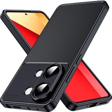 Nezih Case Poco X8 Pro Max Uyumlu Kamera Korumalı (Karbon Tasarım) Koruyucu Lüx Silikon Kılıf
