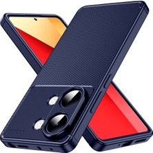 Nezih Case Poco X8 Pro Max Uyumlu Kamera Korumalı (Karbon Tasarım) Koruyucu Lüx Silikon Kılıf