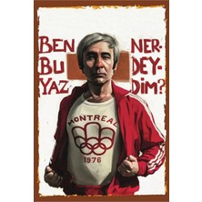 hediyeniburadabul Ben Bu Yaz Neredeydim Retro Ahşap Poster