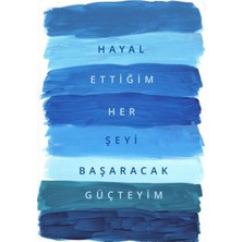 Minik Dükkan Hayal Ettiğim Her Şeyi Başaracak Güçteyim Yazılı Retro Ahşap Poster Tablo